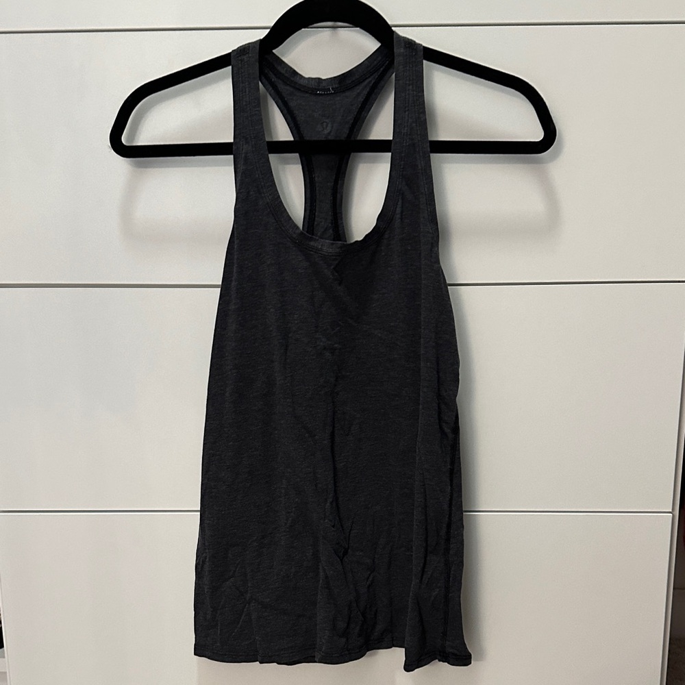 Lululemon Women's dark grey Racerback Tank Top